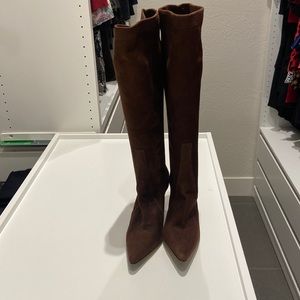 Cole Haan brown stretch suede knee high boots size 9 NEW